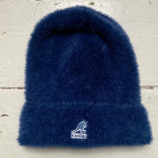 Kangol Navy Blue Faux Fur Beanie Hat