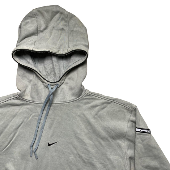 Nike Centre Swoosh Y2K Vintage Light Baby Blue Hoodie (M)