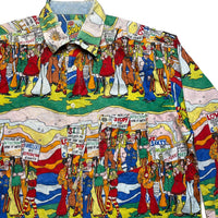Sixty Vintage Protestor Cartoon Shirt (M)