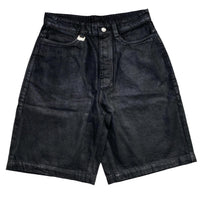 6PM SixPM Season Black Shiny Denim Jorts Jean Shorts (W 32)