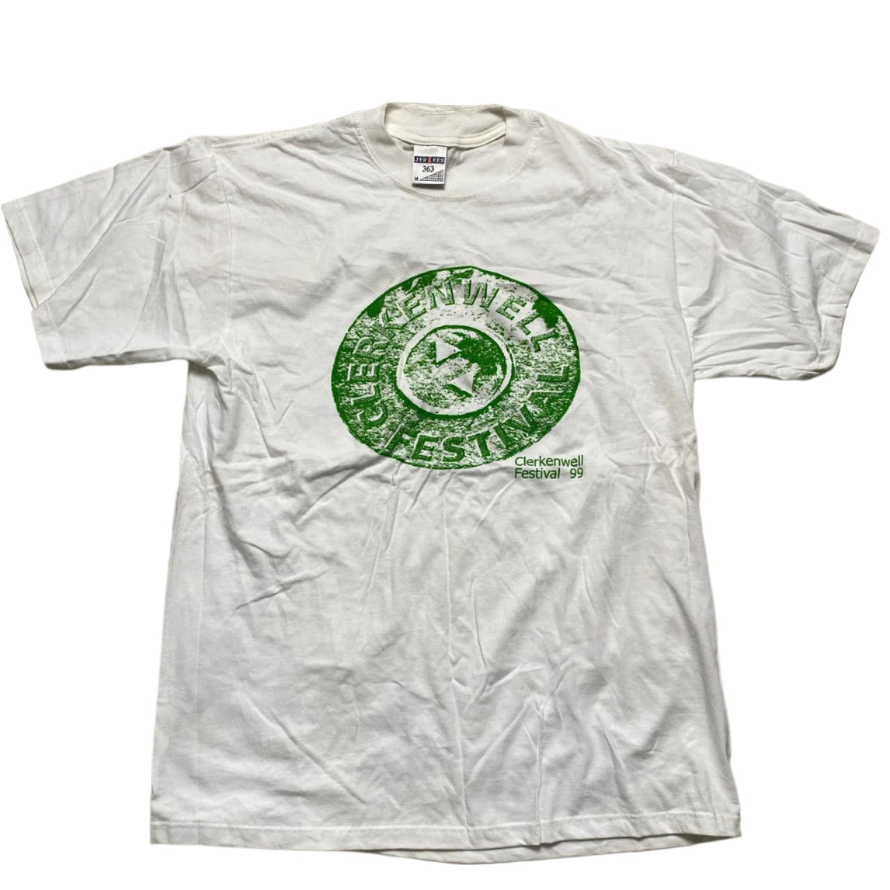 Clerkenwell Festival 1999 Vintage T Shirt White and Green (M)