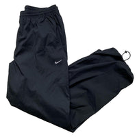 Nike Vintage Swoosh Black and White Shell Trackpant Baggy Bottoms (L)