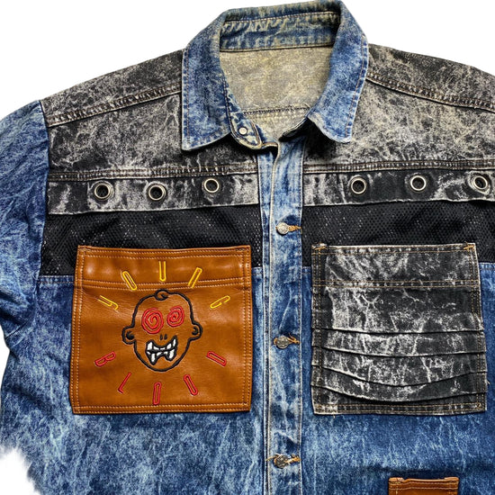 Young Blood Vintage 90’s Denim Embroidery Jacket (L)