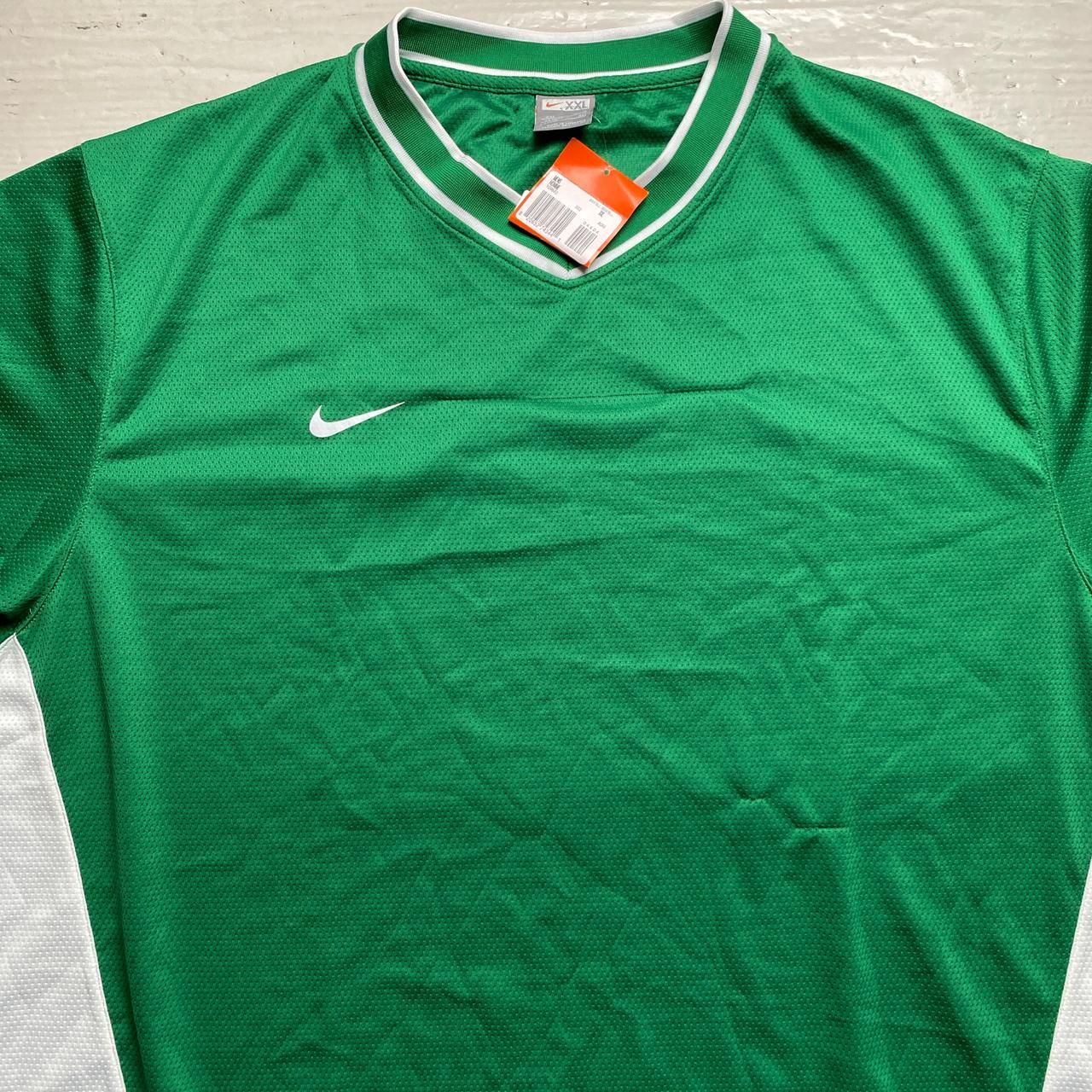 Nike Vintage Green and White Big Baggy NFL Basketball Jersey T Shirt