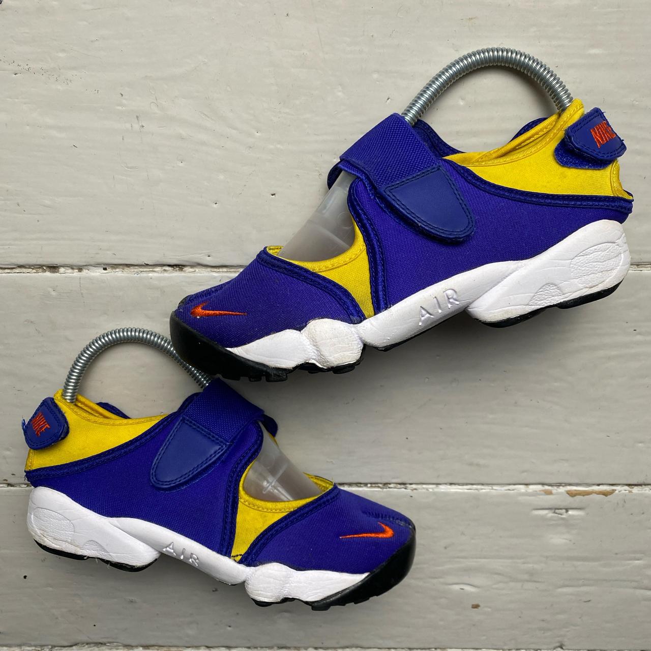 Nike Air Rift Tabi Split Toe Blue Yellow and Red