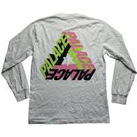 Palace Tri Ferg White Pink and Green Long Sleeve T Shirt (M)