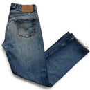 Levis 501 Light Blue Distressed Vintage Jeans (34W)