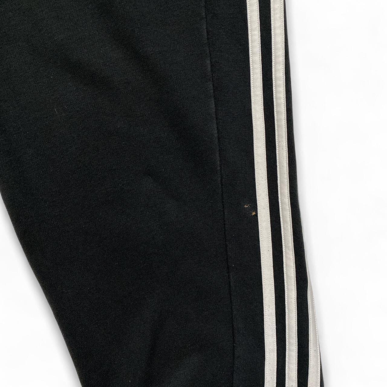 Adidas Black and White Stripe Full Tracksuit Hoodie and Joggers (3XL)