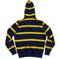 Ralph Lauren Polo Navy and Yellow Stripe Green Pony Hoodie (M)