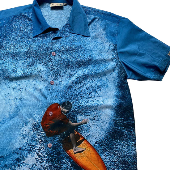 Y2K Vintage Surfer Short Sleeve Shirt (S)