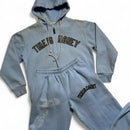 Time is Money Vintage y2k Baby Light Blue Air Force Embroidery Tracksuit (S)