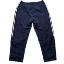 Adidas Navy and White Stripe Shell Baggy Trackpant Bottoms (36W)