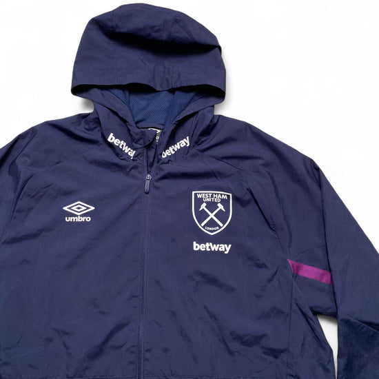 Umbro West Ham Navy and White Windbreaker Jacket (XL)