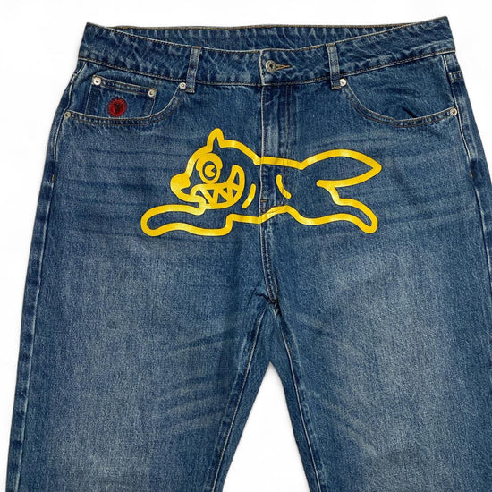 Ice Cream Billionaire Boys Club Running Dog Blue and Yellow Jeans (36W)