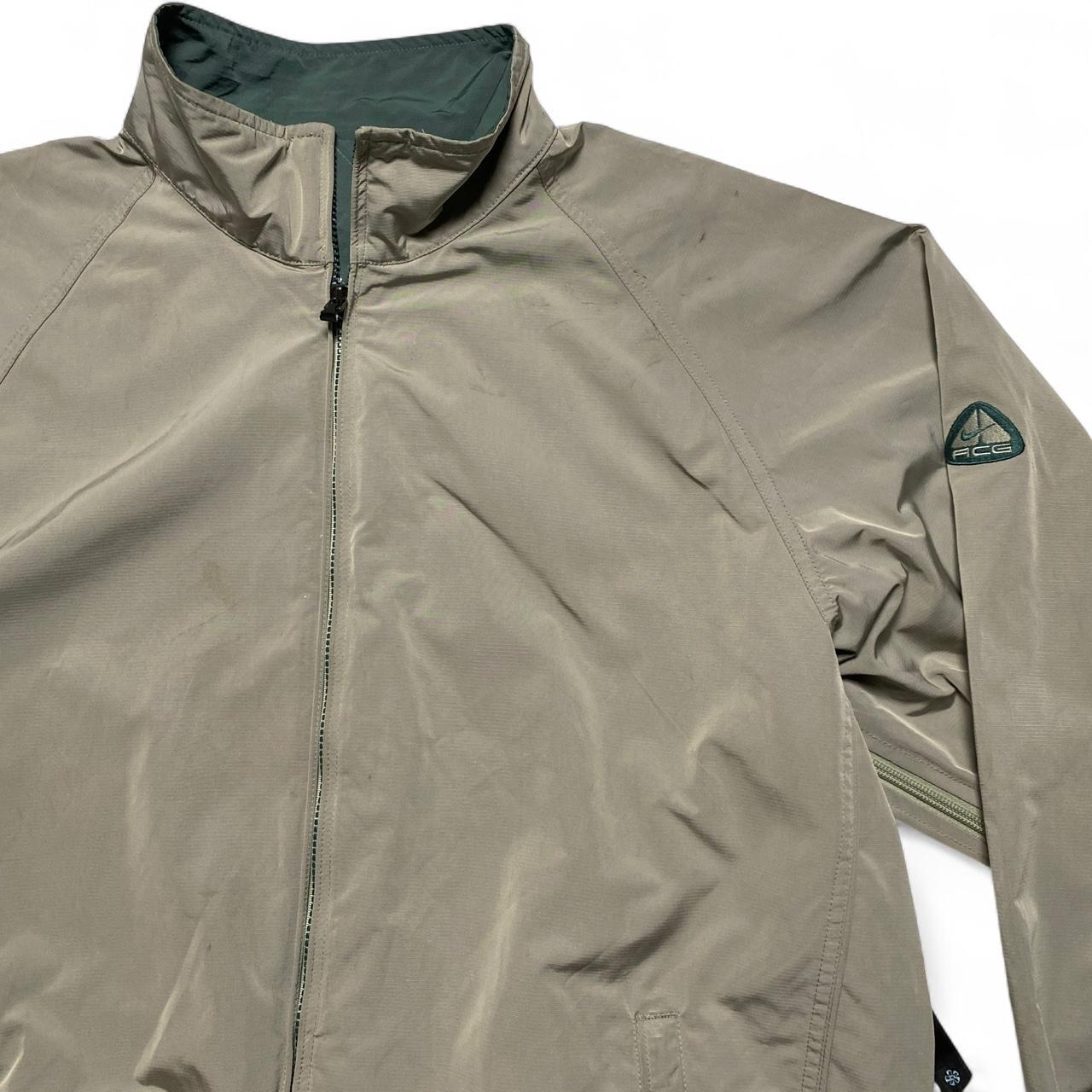 Nike ACG Vintage y2k Light Khaki and Green Shell Windbreaker Jacket (XL)