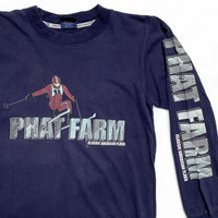 Phat Farm Ski Navy Long Sleeve T Shirt (S)
