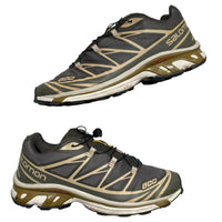 Salomon S-Lab XT6 Soft Ground Khaki Green Cream and White Trainers (UK 9.5)