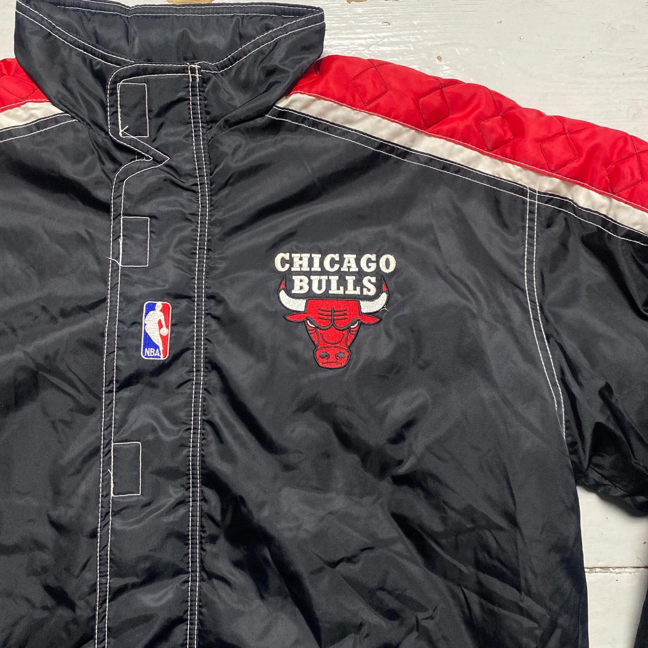 Chicago Bulls Vintage 90’s Starter Black Red and White Jacket