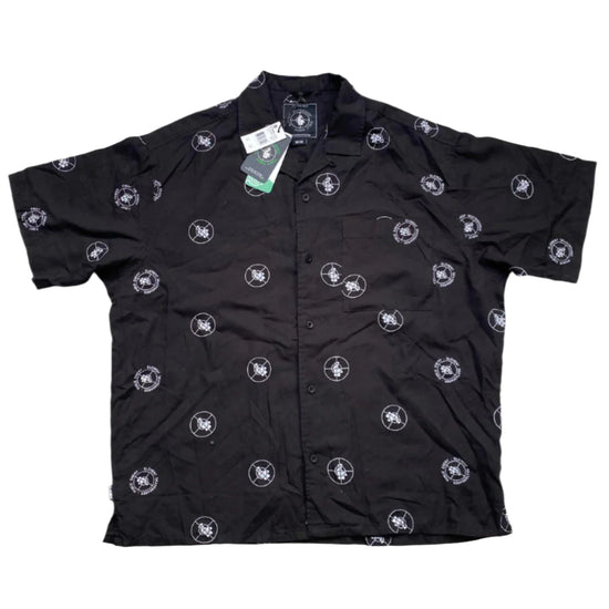 Element Skateboards Public Enemy Black and White Short Sleeve Shirt (M)