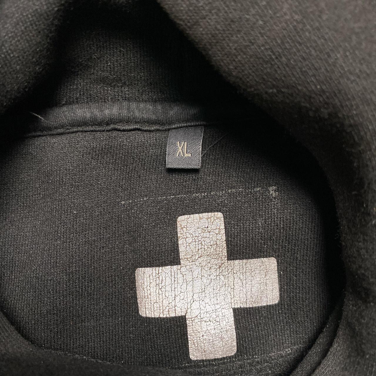 Places and Faces Black and Silver Reflective Hoodie (XL)