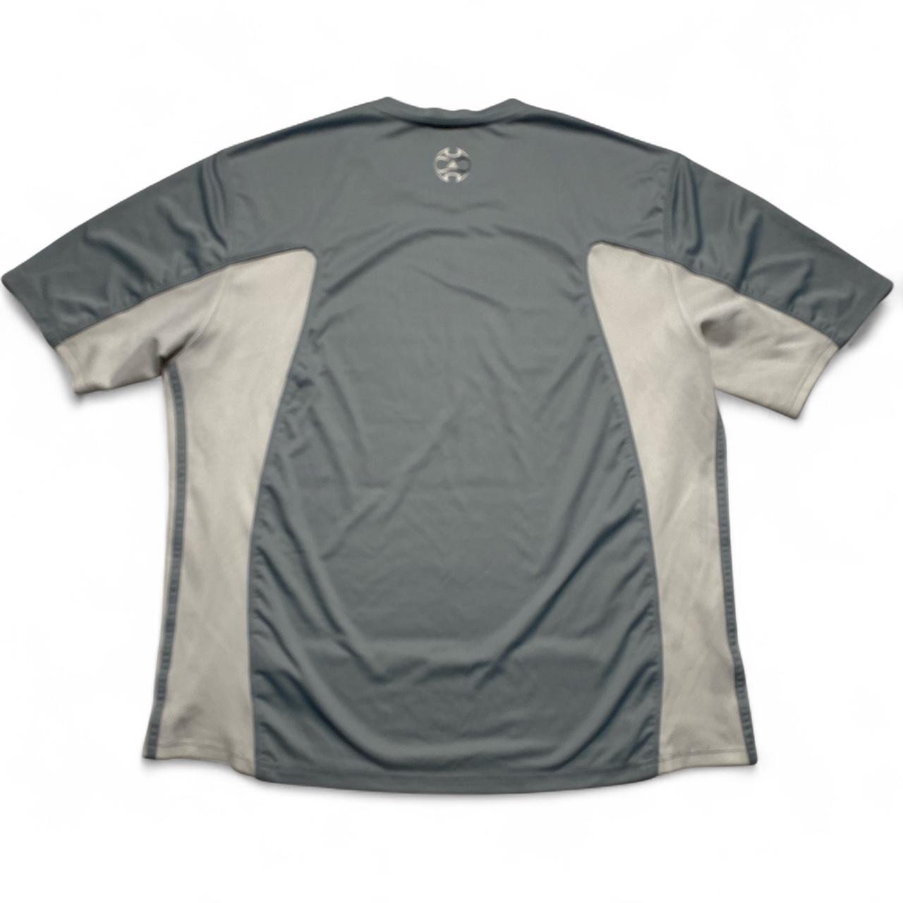 Adidas Predator Vintage y2k Grey and White Football Jersey T Shirt (L)