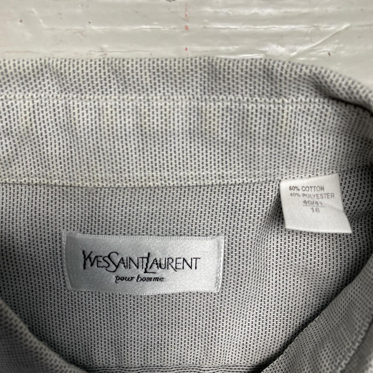 Yves Saint Laurent YSL Vintage Grey Long Sleeve Shirt