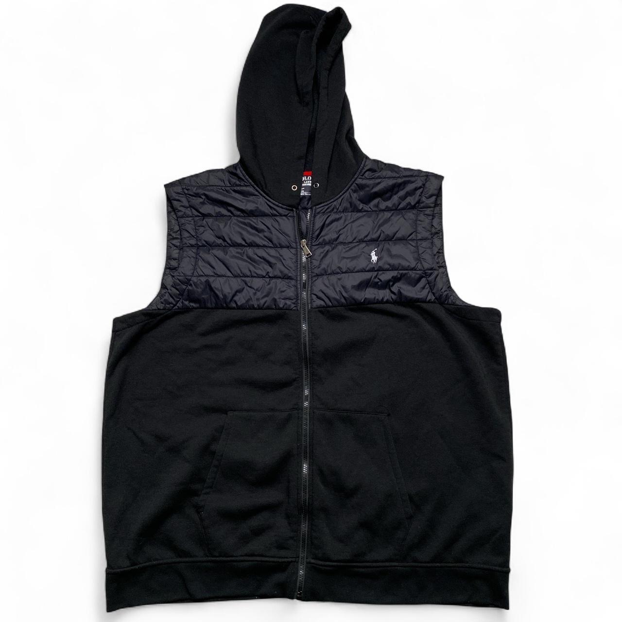 Ralph Lauren Polo Black and White Cotton and Nylon Gilet (2XL)