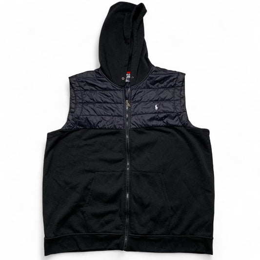Ralph Lauren Polo Black and White Cotton and Nylon Gilet (2XL)