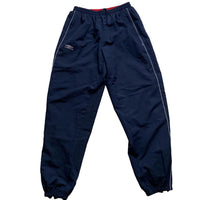 Umbro Navy and Red Shell Trackpant Bottoms (L)