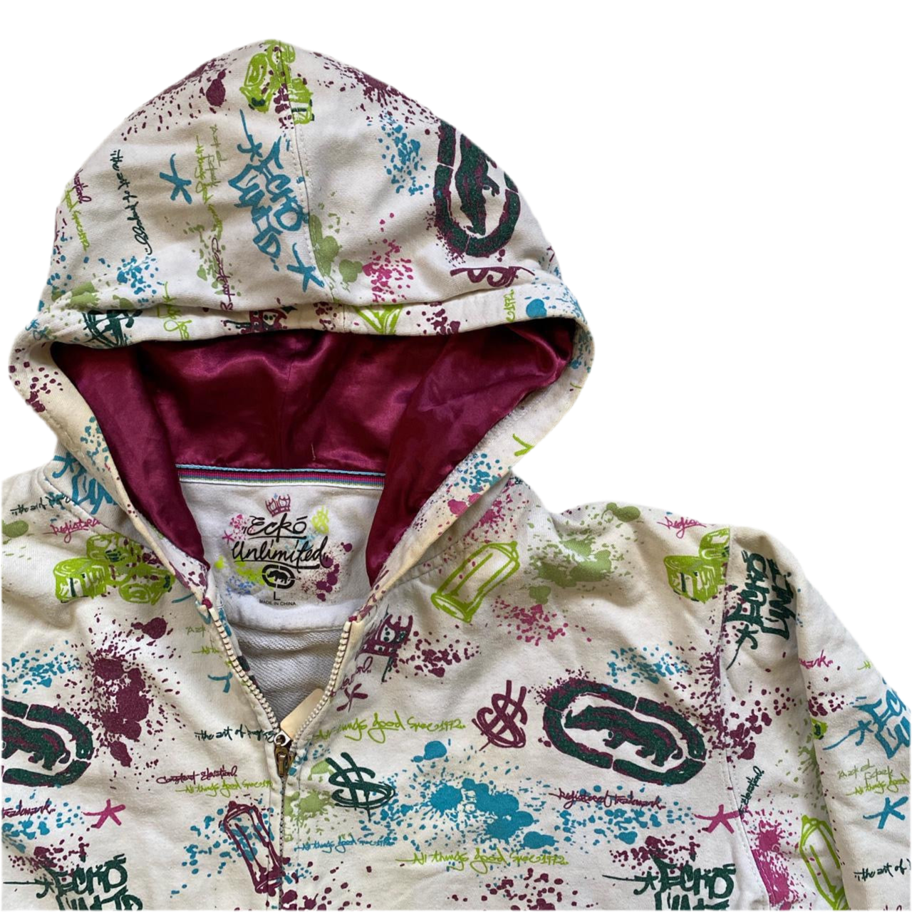 Ecko Unlimited Vintage Graffiti Hoodie (L)
