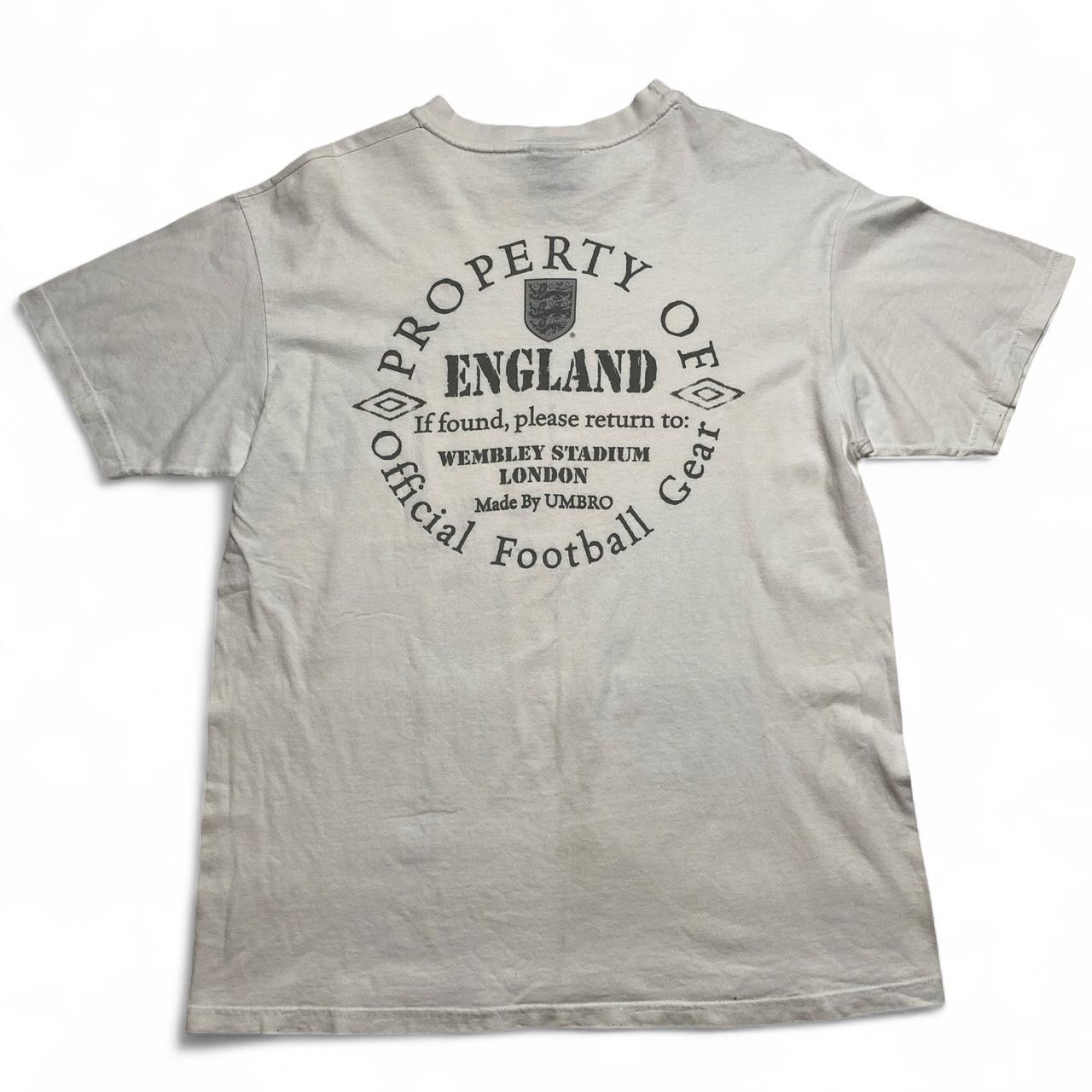 England Umbro Vintage 90’s White Property of England Wembley White T Shirt (L)