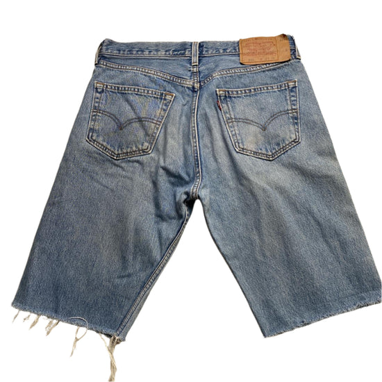 Levis 501 Vintage Jorts Light Blue Cut Down Jean Shorts (32W)
