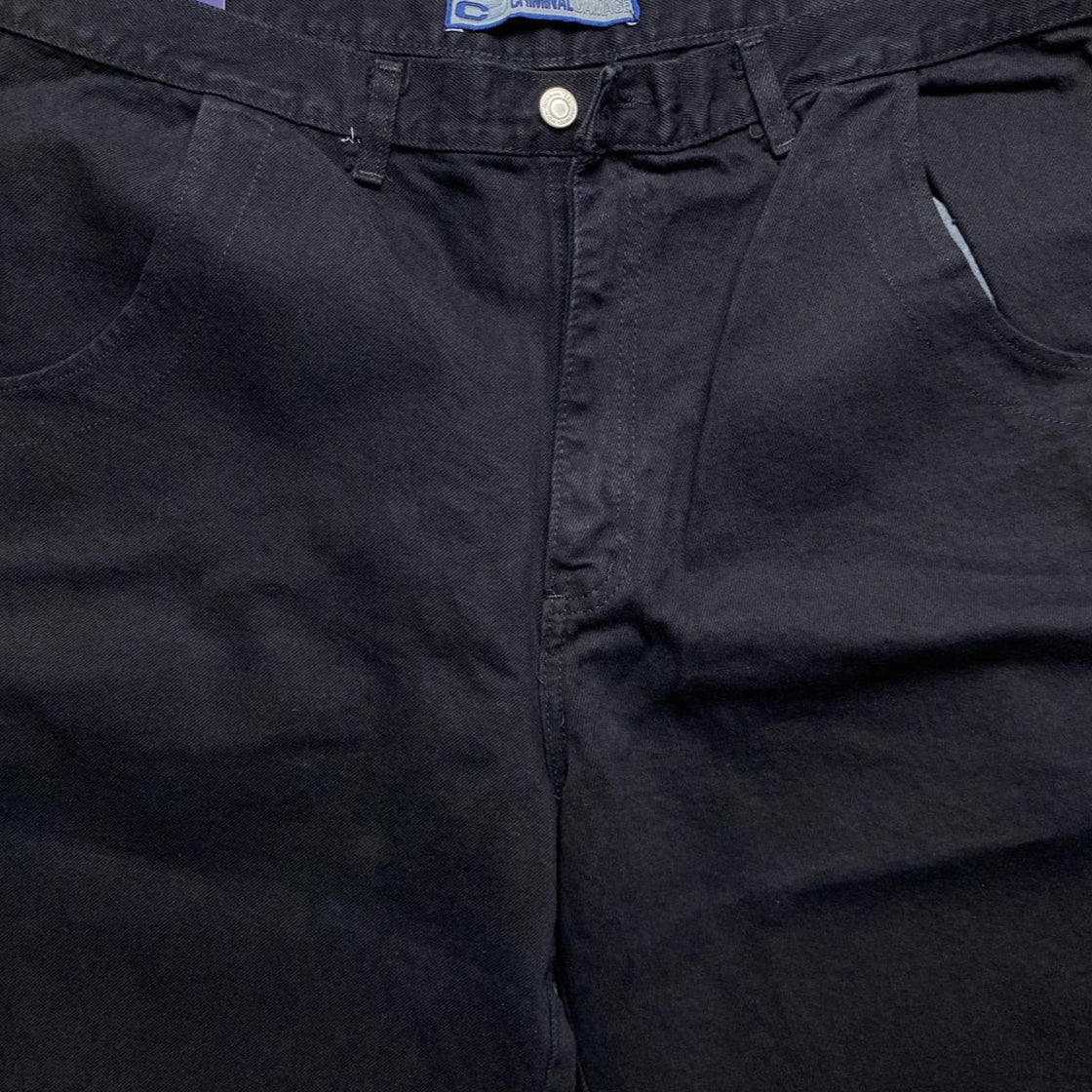 Criminal Damage Vintage Baggy Jort Jean Shorts (40W)