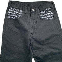 Criminal Damage Graffiti Black and Grey Jeans (28W/30W)
