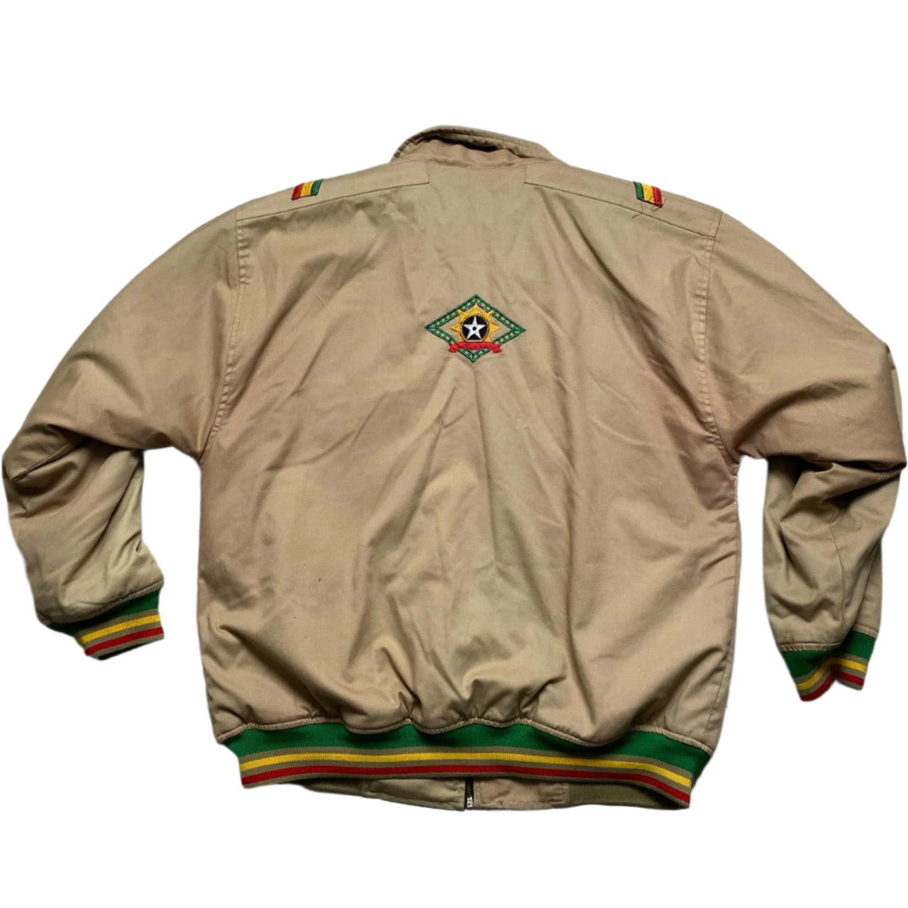 Tough Face Rasta Beige Army Style Jacket (L)