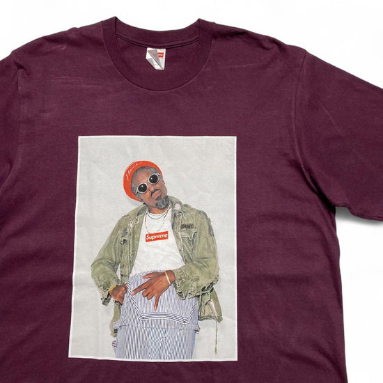 Andre 3000 Supreme Picture T Shirt Burgundy (L)