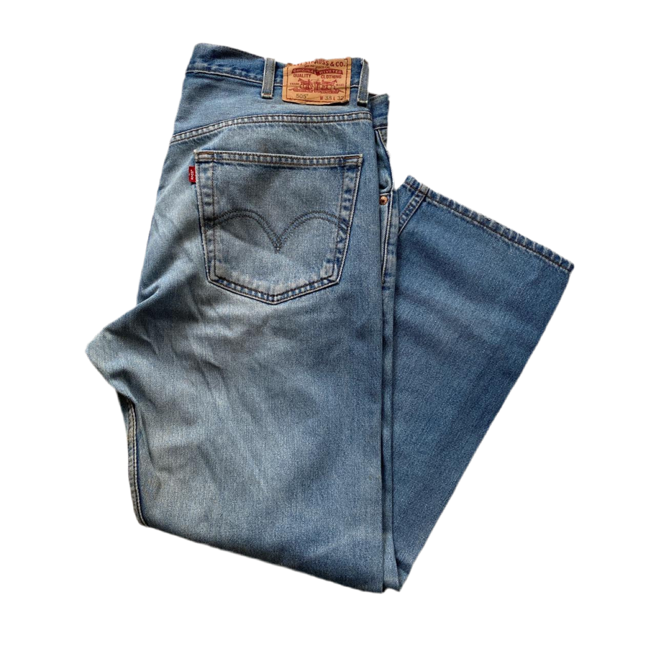 Levis 505 Light Wash Jeans (38W)