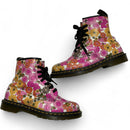 Dr Martens Floral Pin Yellow and White High Boots (UK 9)