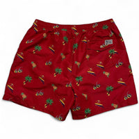 Polo Ralph Lauren Red Pineapple Fish Surfer Swim Short Trunks (XL)