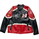 Nascar Tony Stewart 14 Office Depot Black Red and White Vintage Leather Racing Jacket (XL)