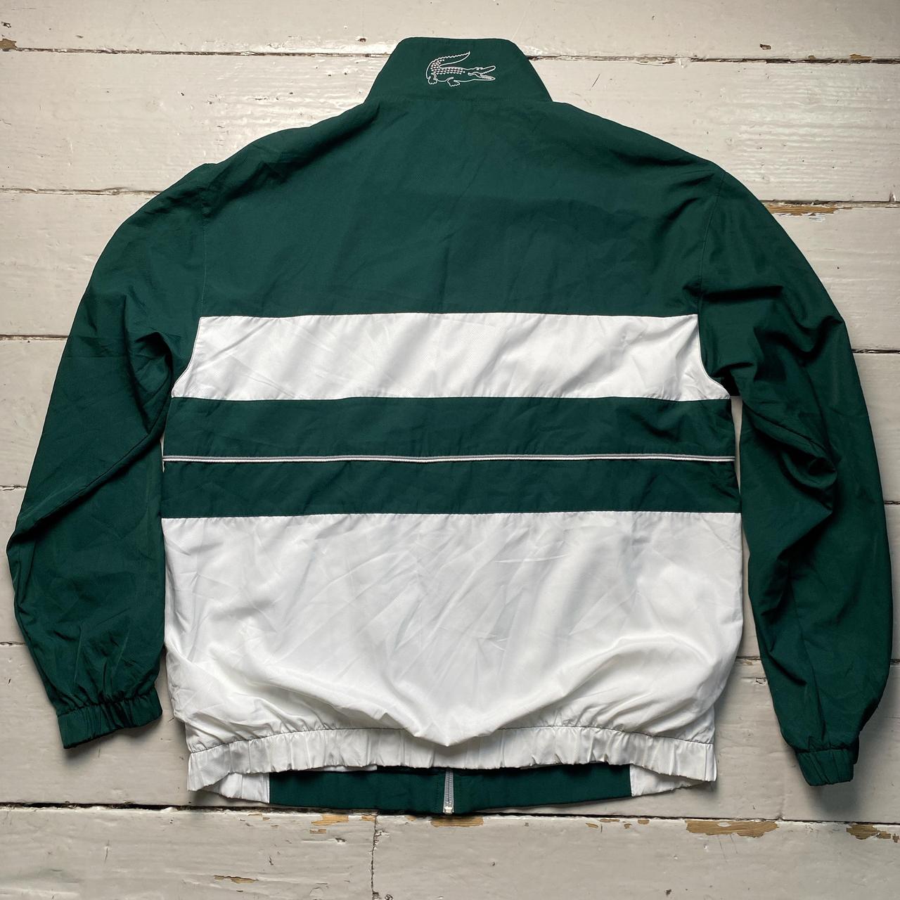 Lacoste Green and White Tracksuit Shell Windbreaker Jacket