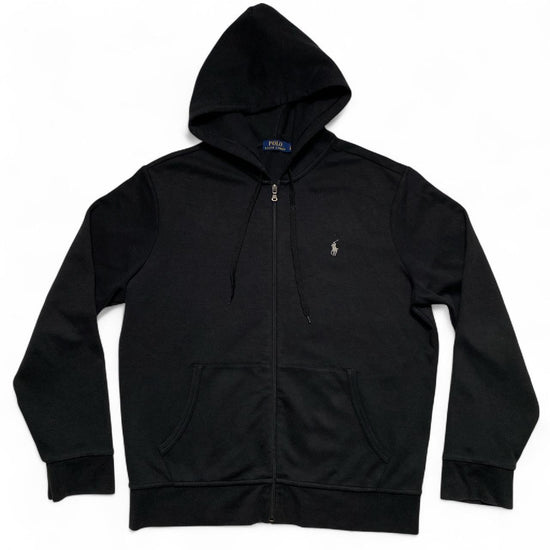 Polo Ralph Lauren Black and Grey Performance Hoodie (L)