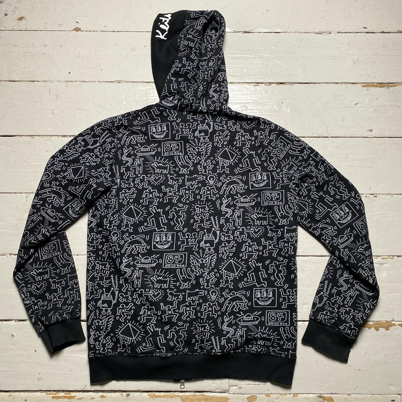 Keith Haring Black and Quite All Over Art Prints Hoodie