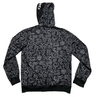 Keith Haring Black and Quite All Over Art Prints Hoodie (XL)