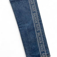 Balmain Paris Slim Repeat Light Blue Jeans (32W)