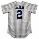 Majestic Athletic New York Yankees Vintage y2k White and Navy Pinstripe Jeter 2 Jersey (S)