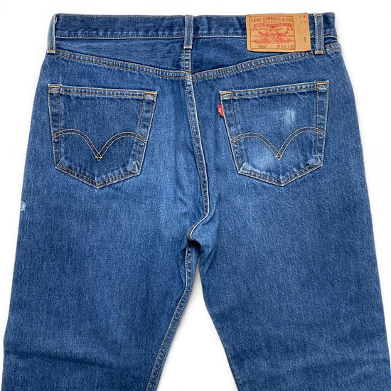 Levi's 501 Vintage Navy Blue Baggy Jeans (36W)
