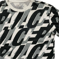 Palace Repeat Spellout Black Grey and White Long Sleeve T Shirt (L)
