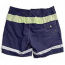 Ralph Lauren Polo Navy and Green Striped Swim Trunks Shorts (2XL)
