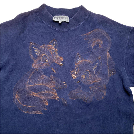 Iceberg Vintage Fox Embroidery Womens Jumper (M)